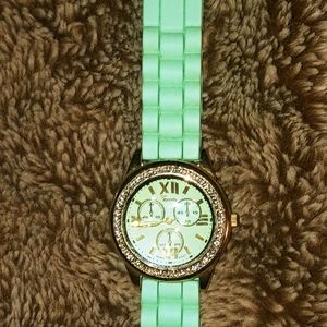 Women's turquoise Geneva watch